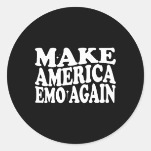 Make America Emo Again Funny Goth Us Saying Classic Round Sticker
