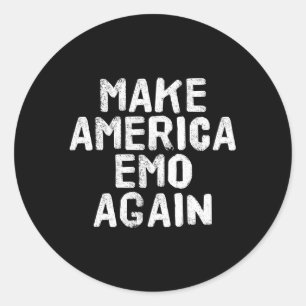 Make America Emo Again Goth Us Classic Round Sticker