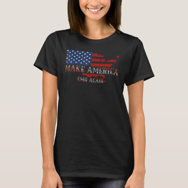 MAKE AMERICA EMO AGAIN  Goth US  Idea T-Shirt (Front)