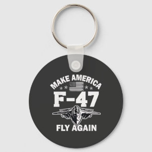 Make America F-47 Fly Again 4th of July Key Ring