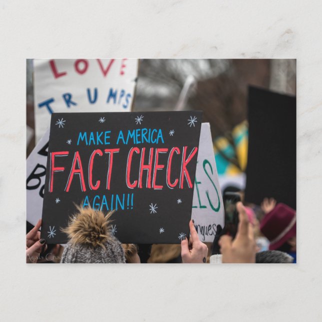 Make America Fact Check Again Postcard (Front)