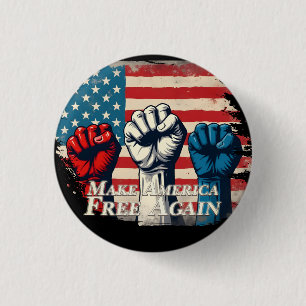 Make America Free Again Artwork 3 Cm Round Badge