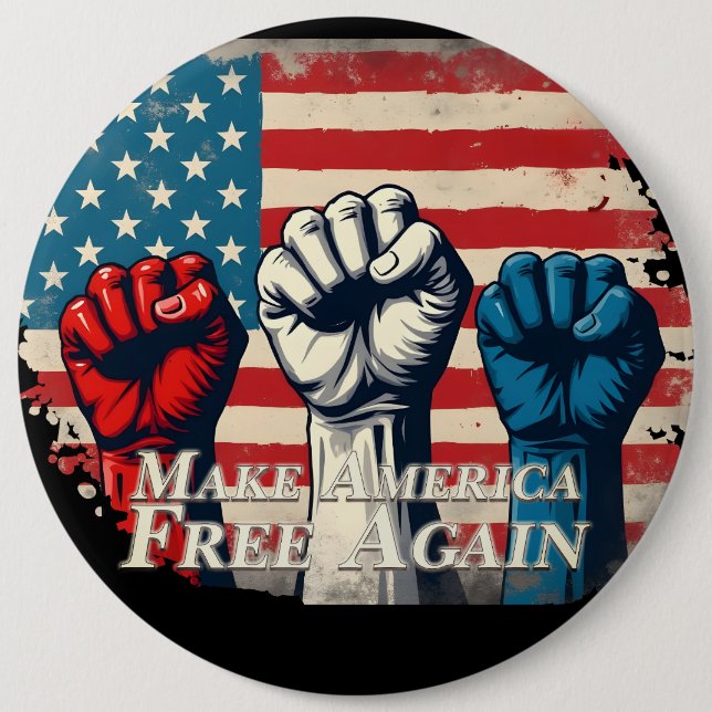 Make America Free Again Artwork 6 Cm Round Badge (Front)
