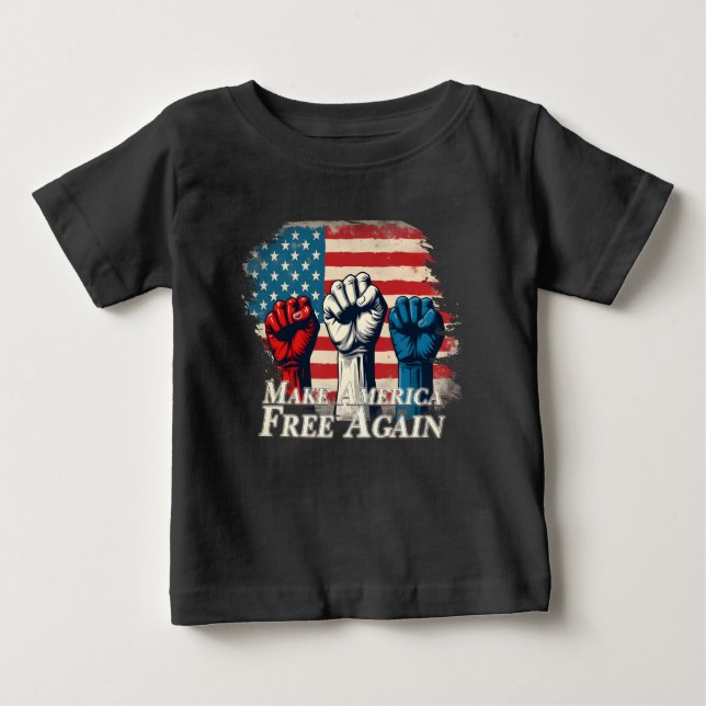 Make America Free Again Artwork Baby T-Shirt (Front)