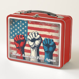 Make America Free Again Artwork Metal Lunch Box