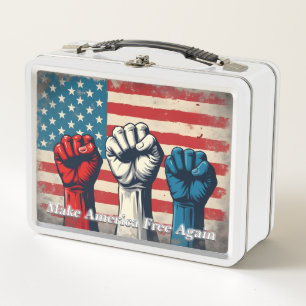 Make America Free Again Artwork Metal Lunch Box