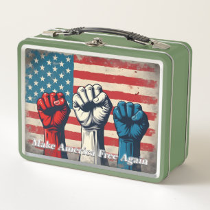 Make America Free Again Artwork Metal Lunch Box
