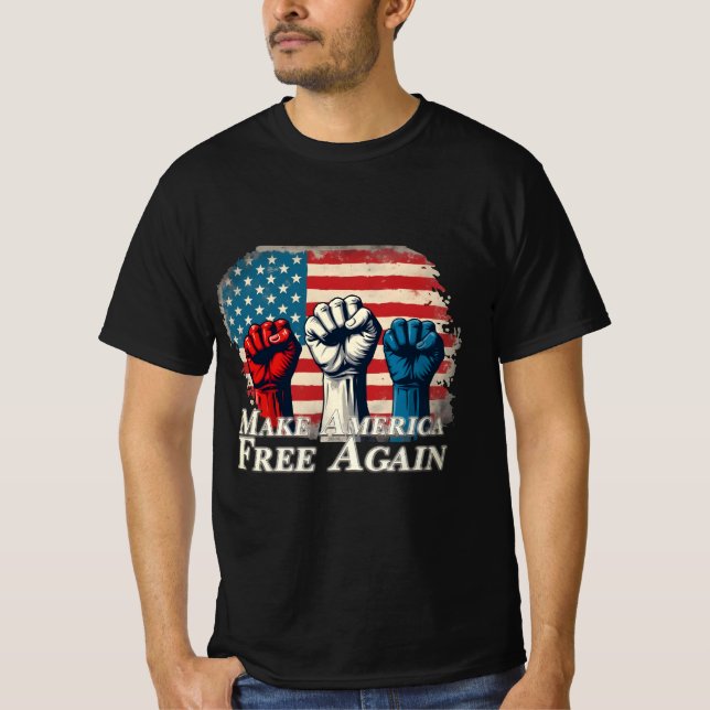Make America Free Again Artwork T-Shirt (Front)