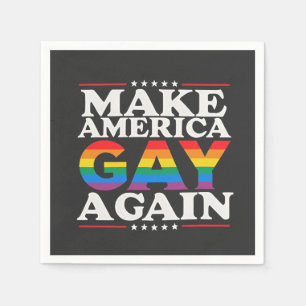 Make America Gay Again LGBT Pride Month  Napkin