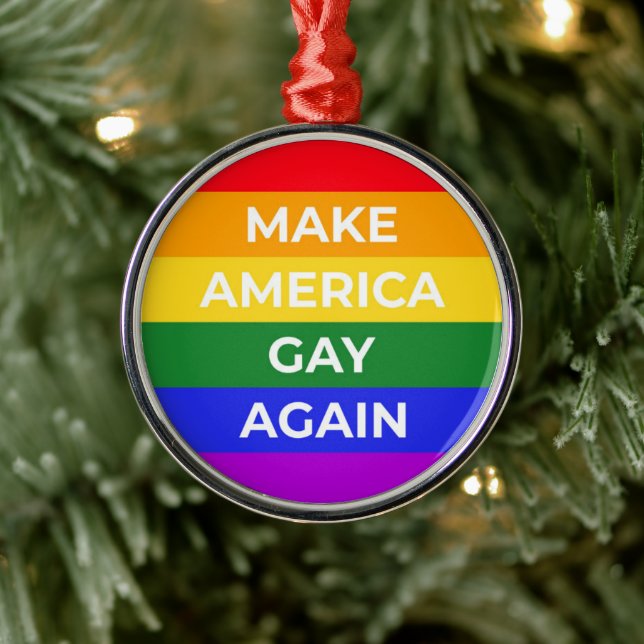 Make America Gay Again Metal Tree Decoration (Tree)