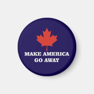 make america go away canada leaf flag political pr magnet