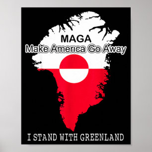 Make america go away - i stand with greenland Make Poster