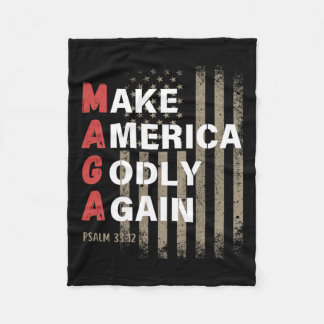 Make America Godly Again Psalm 33  Fleece Blanket