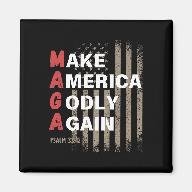 Make America Godly Again Psalm 33  Magnet (Front)