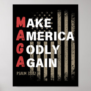 Make America Godly Again Psalm 33 Poster