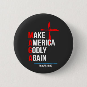 Make America Godly Again Trump Inaguration Maga  6 Cm Round Badge