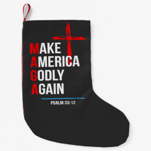 Make America Godly Again Trump Inaguration Maga  Small Christmas Stocking