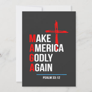 Make America Godly Again Trump Inaguration Maga  Thank You Card