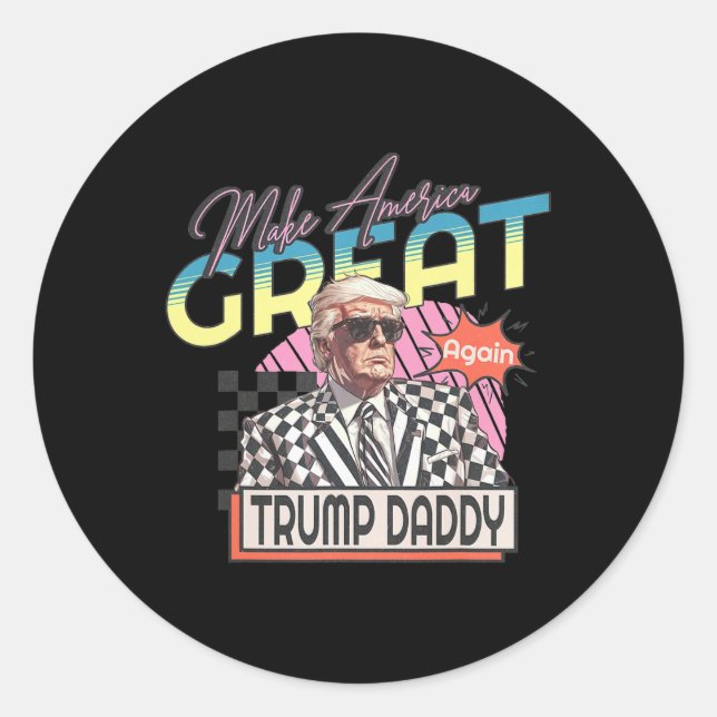 Make America Great All Over Again 4th Of July  Classic Round Sticker (Front)