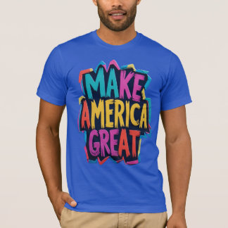Make America Great Bold T-Shirt Patriotic USA