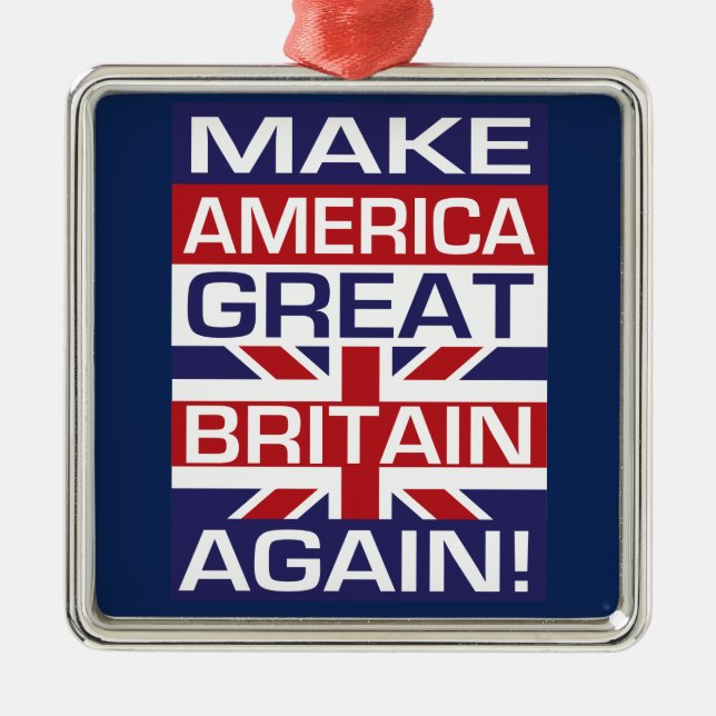 Make America Great Britain Again! Metal Tree Decoration (Front)