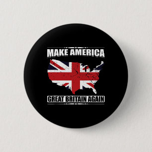 Make America Great Britain Again Usa Map British F 6 Cm Round Badge