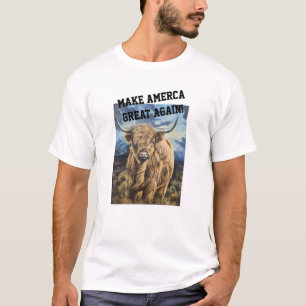 Make America Great Highland Bull T-Shirt