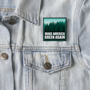 Make America Green Again 15 Cm Square Badge