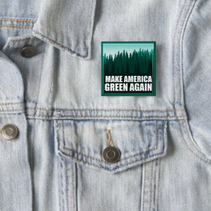 Make America Green Again 15 Cm Square Badge