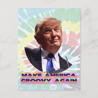 Make America Groovy Again Tie-Dye Postcard