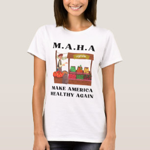 Make America Healthy Again Veggie Stand Trump Rfk T-Shirt