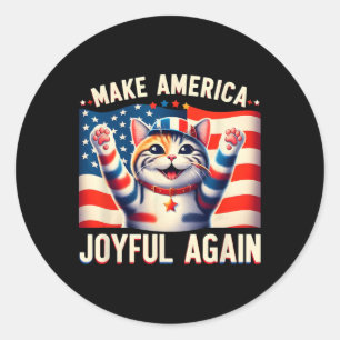 Make America Joyful Again Cat Ladies Kamala Harris Classic Round Sticker