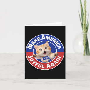 Make America Joyful Again Harris Wall 2024 Cat Lad Card