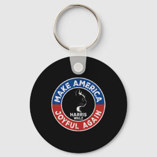 Make America Joyful Again Harris Wall 2024 Cat Lad Key Ring