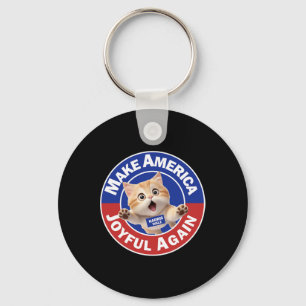 Make America Joyful Again Harris Wall 2024 Cat Lad Key Ring