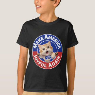 Make America Joyful Again Harris Wall 2024 Cat Lad T-Shirt