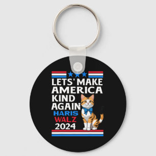 Make America Kind Again Kamala Harris Tim Wheimer  Key Ring