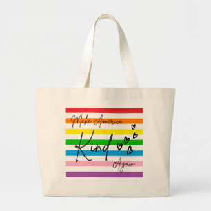 Make America Kind Again Large Tote Bag