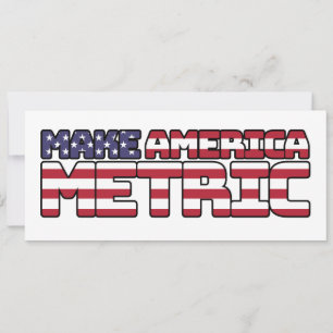 Make America Metric – Us Flag Metric System Scienc Invitation