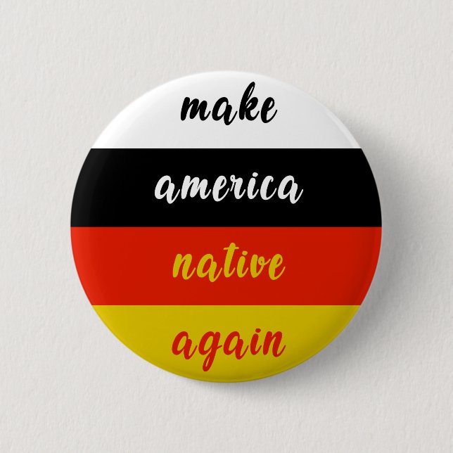 Make America Native Again - Seminole Flag 6 Cm Round Badge (Front)