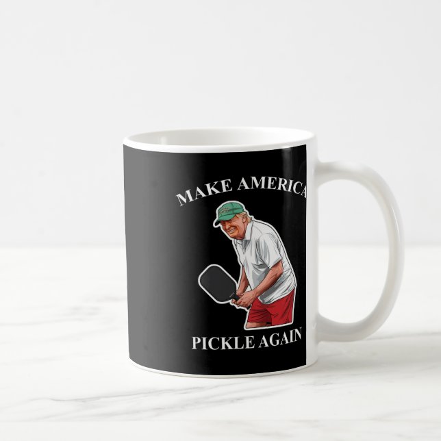 Make America Pickle Again Picklell Donald Trump  Coffee Mug (Right)