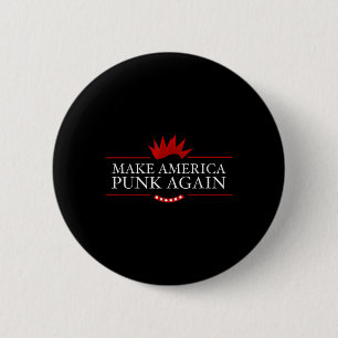 Make America Punk Again Anti Trump Rock Gift Idea  6 Cm Round Badge