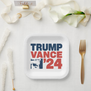 Make America Safe Again Trump Vance 2024 MAGA Paper Plate