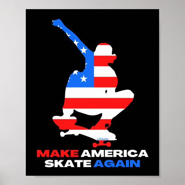 MAKE AMERICA SKATE AGAIN ollie grab edition        Poster (Front)