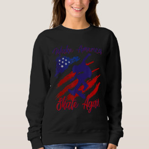 Make America Skate Again Vintage Skateboarding Ska Sweatshirt