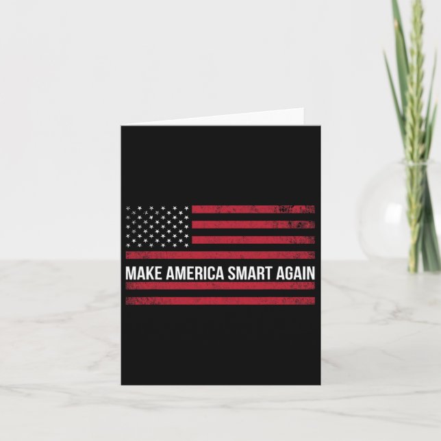 Make America Smart Again Science March Earth Day T Card (Front)