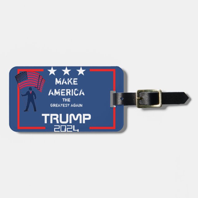 Make America The Greatest Trump 2024 Luggage Tag (Front Horizontal)