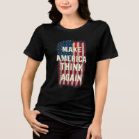 Make America Think Again Bold Grunge Vertical USA