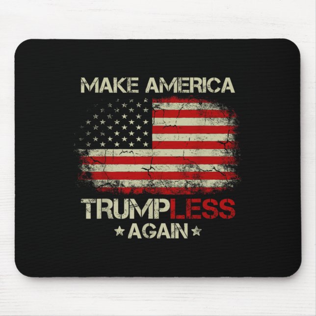 Make America Trumpless Again Vintage Patriotic Mouse Pad (Front)