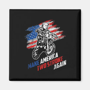 Make America Two Stroke Again Biker For Trump Moto Magnet